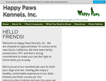 Tablet Screenshot of happypawskennels.com